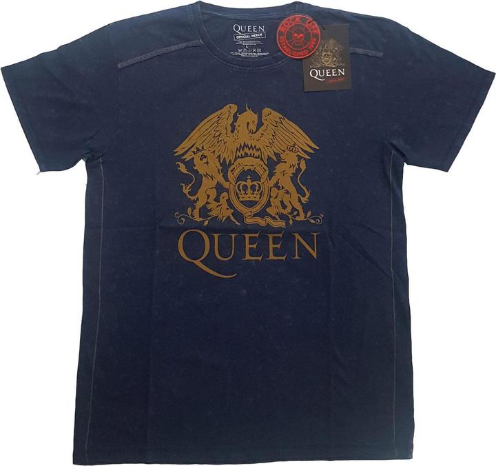 Queen Adult Wash Collection Crest T-shirt