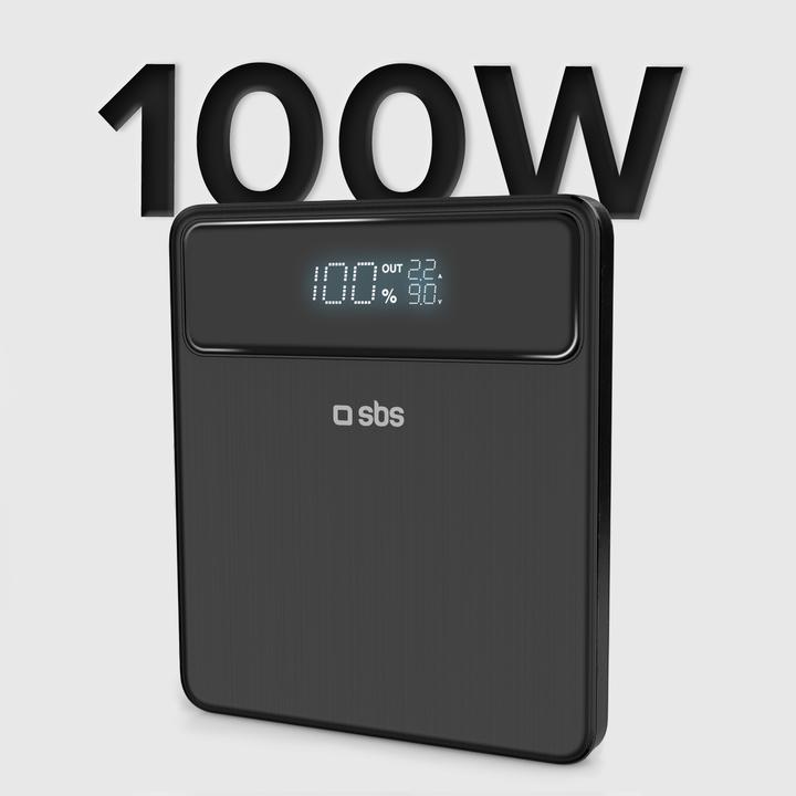 Produktbild SBS Ultra-schlanke Powerbank mit 20.000 mAh 100 Watt (20000 mAh, 100 W)