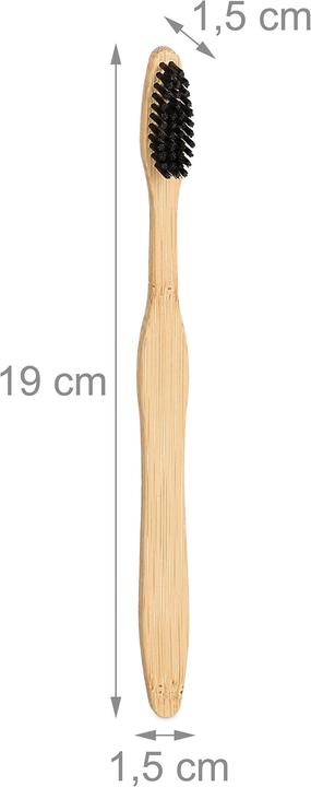 Actual product image Relaxdays Bamboo toothbrushes (Medium, 24 x)