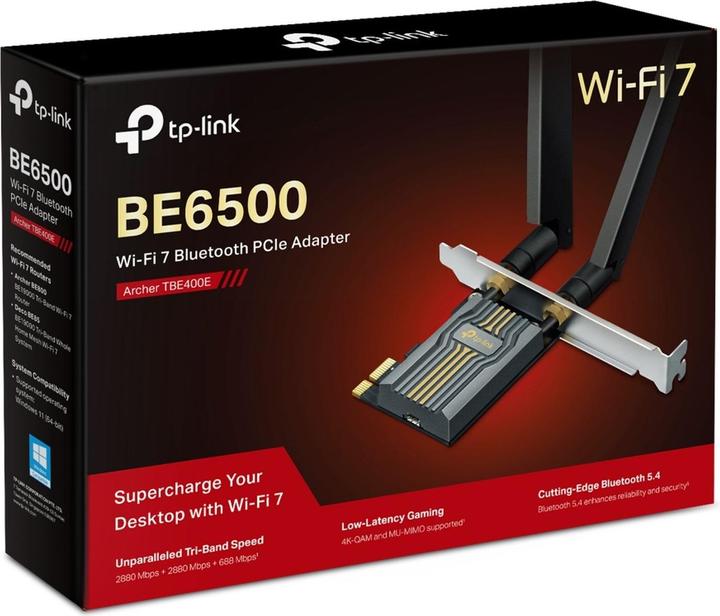 Image du produit TP-Link ADAPTATEUR WRL 6500MBPS WI-FI 7/ARCHER TBE400E (Mini PCI Express)