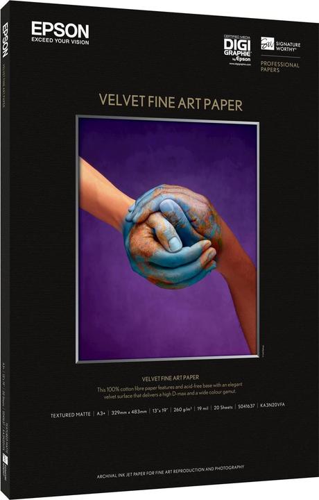 Produktbild Epson Velvet Fine Art (260 g/m², 20 x, A3+)