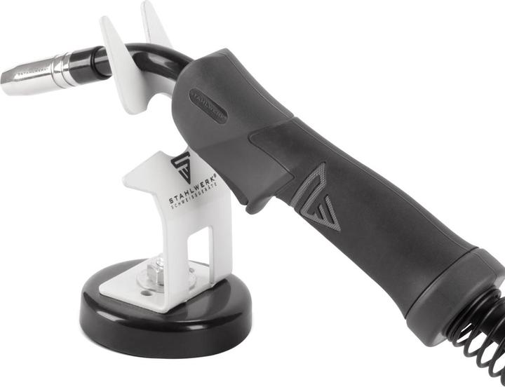 Actual product image Stahlwerk Welding torch holder with magnetic stand white Wig Mig Plasma