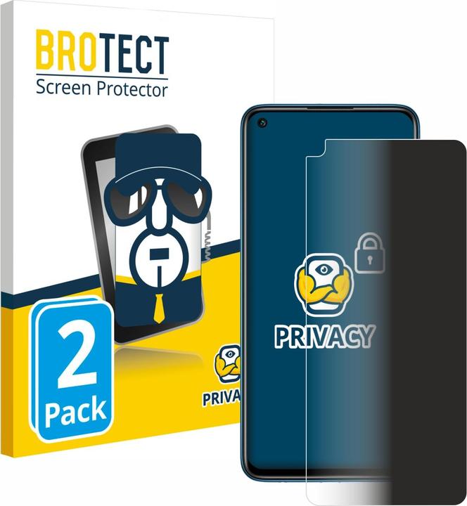 Actual product image BROTECT Anti-spy privacy film Blue light protection film (2 Piece, Xiaomi Redmi Note 9)