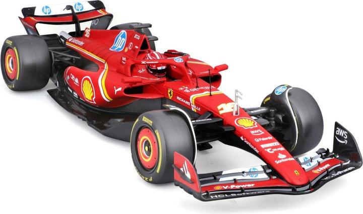 Actual product image Bburago Ferrari SF-24 1/18 Leclerc 2024 Deluxe Version
