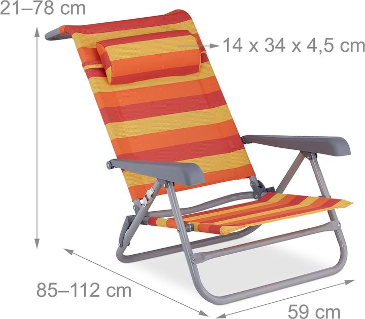Image du produit Relaxdays Chaise longue (85 cm)