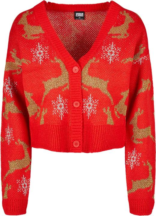 Urban Classics Ladies Short Oversized Christmas Cardigan