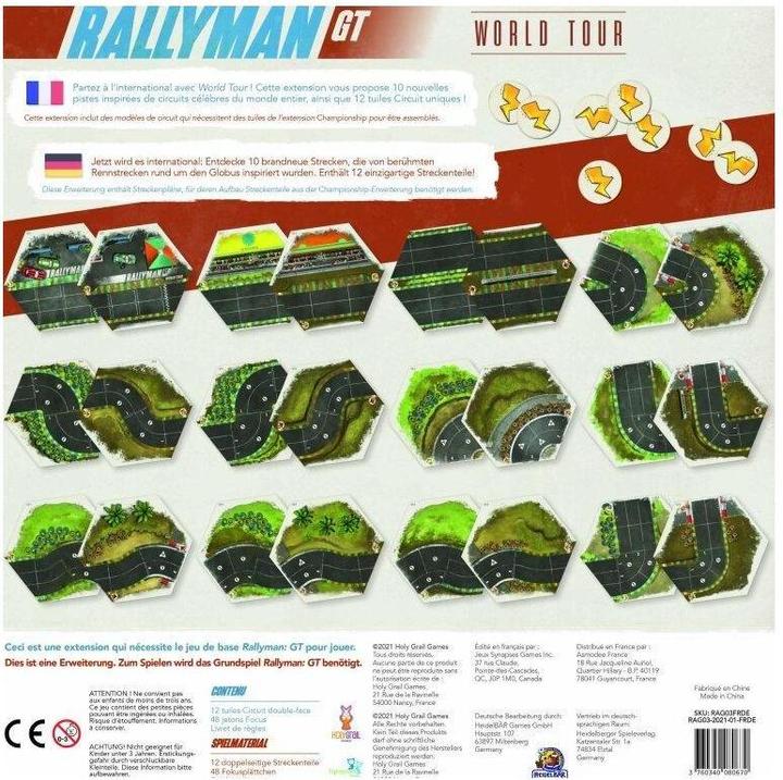 Actual product image Rallyman GT: World Tour, board game, for 1-4 players, from 14 y. (DE expansion) (German)