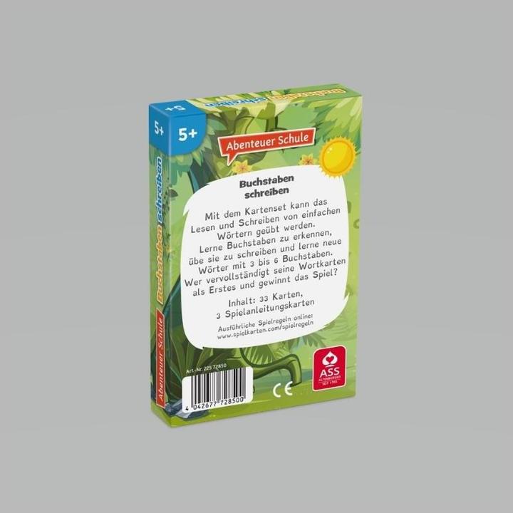 Actual product image ASS Altenburg 22572850 - Adventure school - writing letters, Card game for 2+ players, ages 5+ (DE edition) (German)