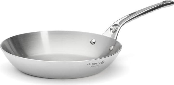 Actual product image de Buyer Affinity frying pan uncoated induction (24 cm, Frying pan, Stainless steel)