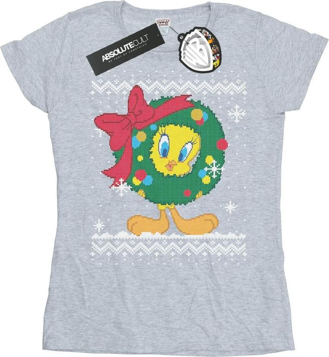 Immagine prodotto Looney Tunes Tweety Pie Christmas Fair Isle Maglietta Donna (XL)