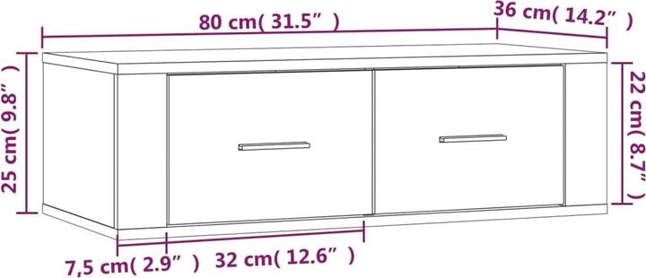 Image du produit VidaXL Eloise (80 x 36 x 25 cm)
