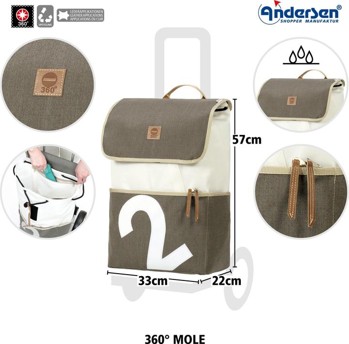 Produktbild Andersen Royal Shopper 360° Einkaufstrolley 57 cm