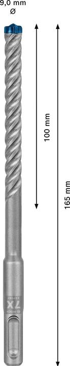 Productafbeelding Bosch Professional Zubehör Expert SDS plus-7X klopboormachine, 9 x 100 x 165 mm (9 millimeter)