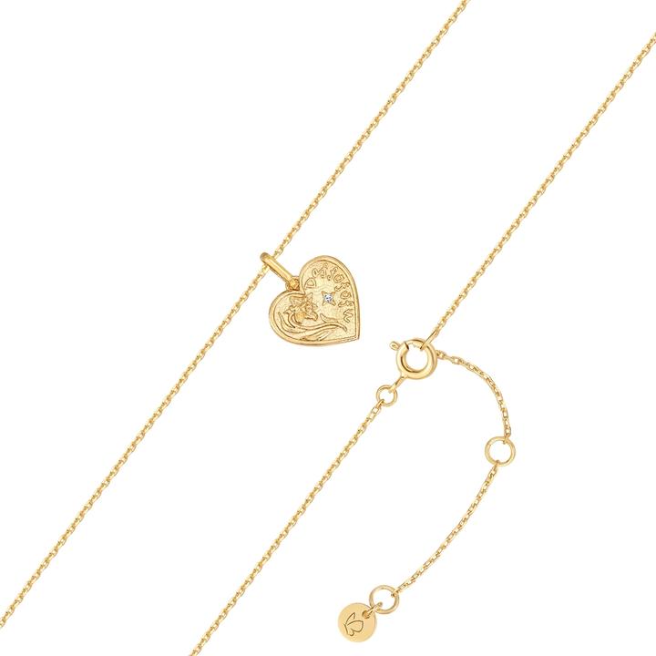 Actual product image Glanzstücke München Ladies necklace birth flower March daffodil - 37206 (Sterling Silver, 40 - 45 cm)