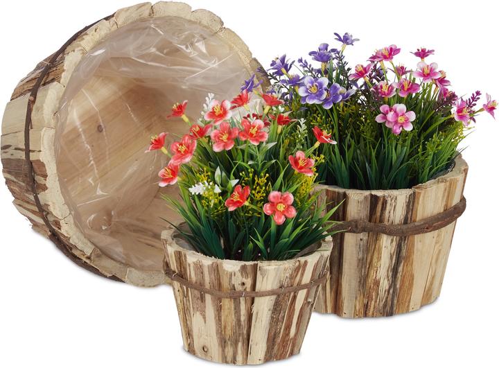 Produktbild Relaxdays Holz-Blumentopf (30 cm)