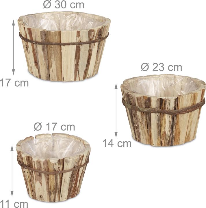Produktbild Relaxdays Holz-Blumentopf (30 cm)