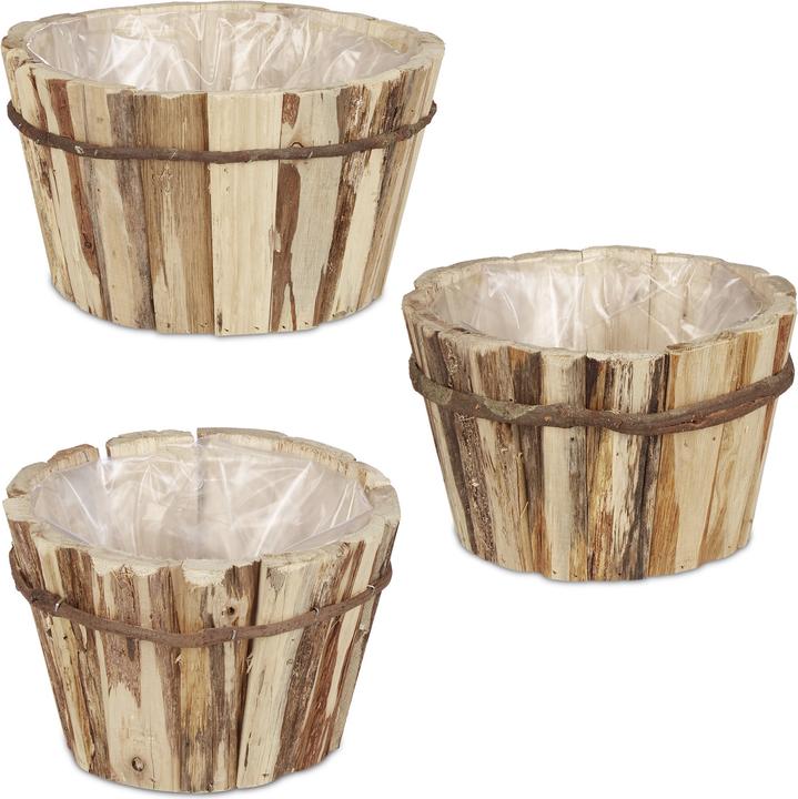 Produktbild Relaxdays Holz-Blumentopf (30 cm)