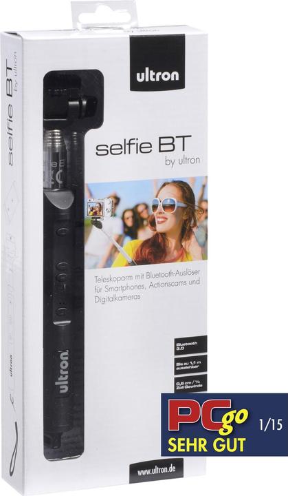 Produktbild Ultron Selfie BT Teleskoparm Steuerg. ueb. BT 3.0 in 7 Stufen ausziehb. bis zu 1.1 m Universalhalterg. f...