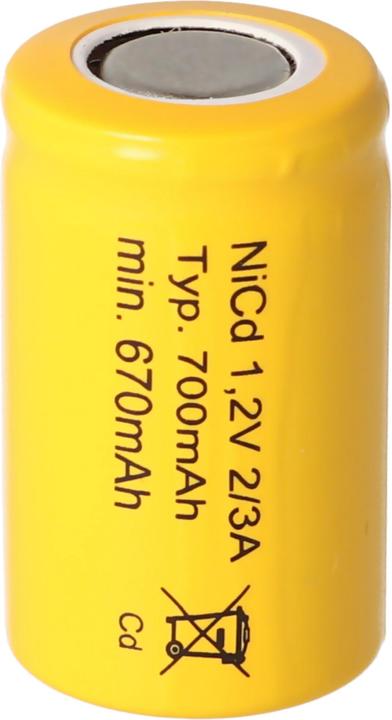 Actual product image AccuCell KR-600AE battery, 2/3A (1 pcs., 700 mAh, Battery + charger)