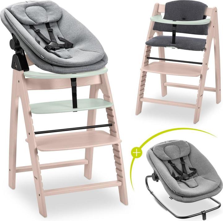 Produktbild Hauck Hochstühle Arketa Beech 4-tlg. Newborn Set - Hochstuhl (Hochstuhl)