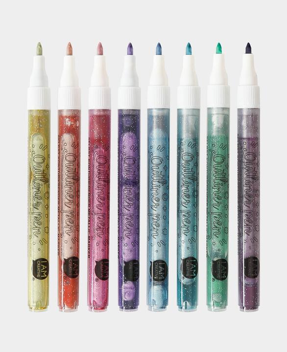 Actual product image I Am Creative Outliner Pen (Colored, 8 x)