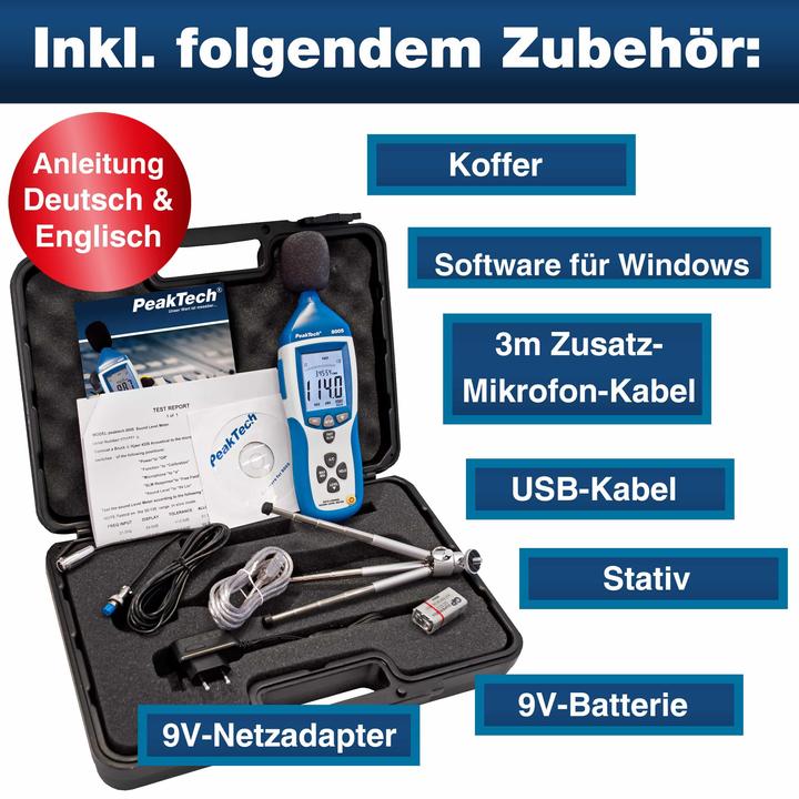 Produktbild Peaktech P 8005 Schallpegelmessgerät