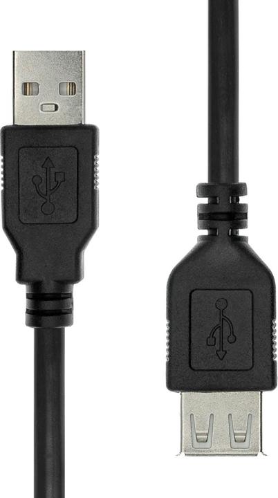 Produktbild ProXtend USB 2.0 Extension Cable Black 30CM (0.30 m, USB 2.0)