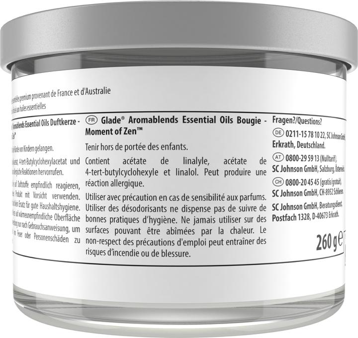 Produktbild Glade Aromablends Essential Oils Kerzen - Moment of Zen