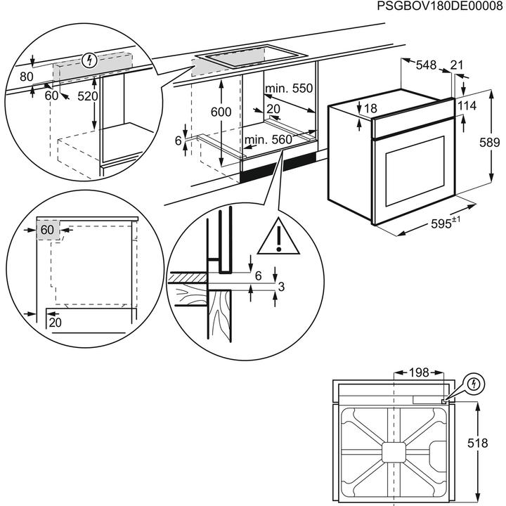 Produktbild Electrolux Multifunktionsofen60 cm, A