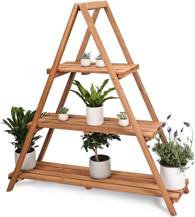 Produktbild Needs&Wants Grosses Blumenregal "Blossy1" mit 3 Etagen, Tanne (braun)