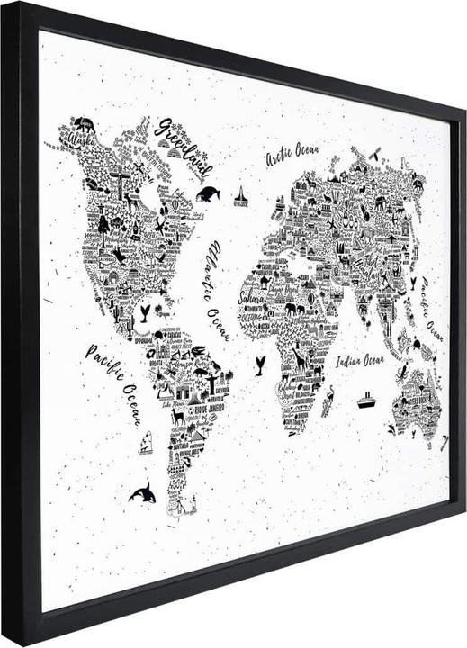 Actual product image Trenddeko World map - Around the world (80 x 100 cm)