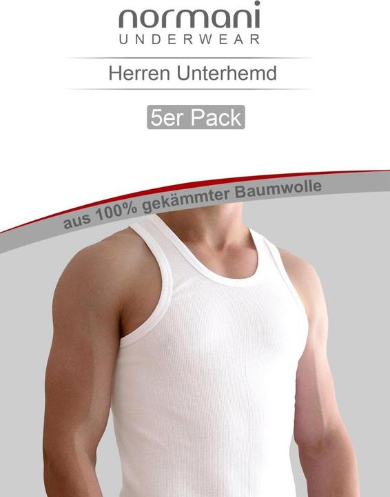Immagine prodotto Normani Maglia intima 5 pezzi da uomo a doppia costina (4XL)