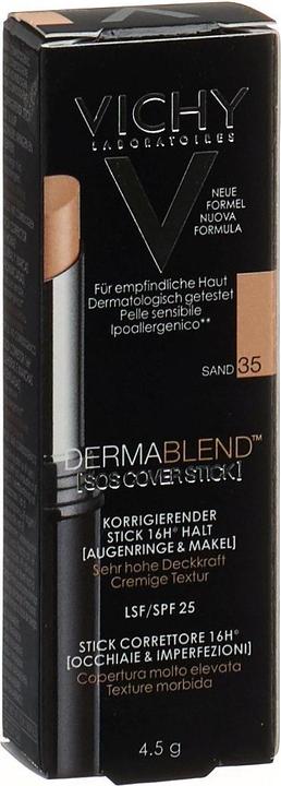 Image du produit Vichy Dermablend SOS-Cover Stick 35 Sand, stick de 4.5 g
