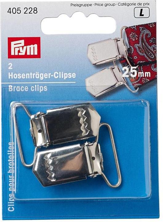 Immagine prodotto Prym Fermagli per bretelle, argento 18 mm, scheda 2 pezzi, acciaio