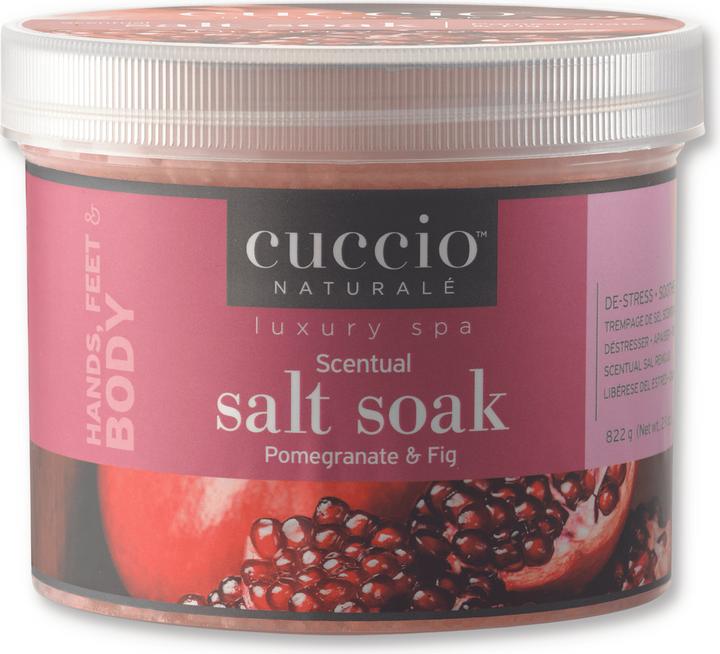 Image du produit Cuccio Scentual Salt Soak - Pomegranate & Fig (Praline de bain)