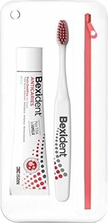 Produktbild Isdin Bexident Anticaries Travel Kit mit Zahnpasta und Zahnbürste 25ml