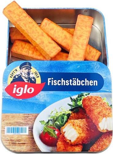 Image du produit Tanner Bâtonnets de poisson en bois Iglo dans une boîte métallique