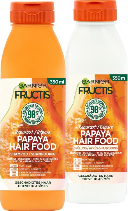 Produktbild Garnier Fructis Hair Food Papaya (350 ml, Flüssiges Shampoo)