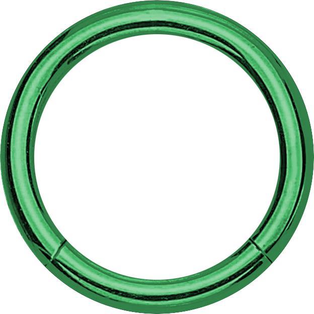 Actual product image Star Piercing Micro segment ring green (without brass, Surgical steel 316L)