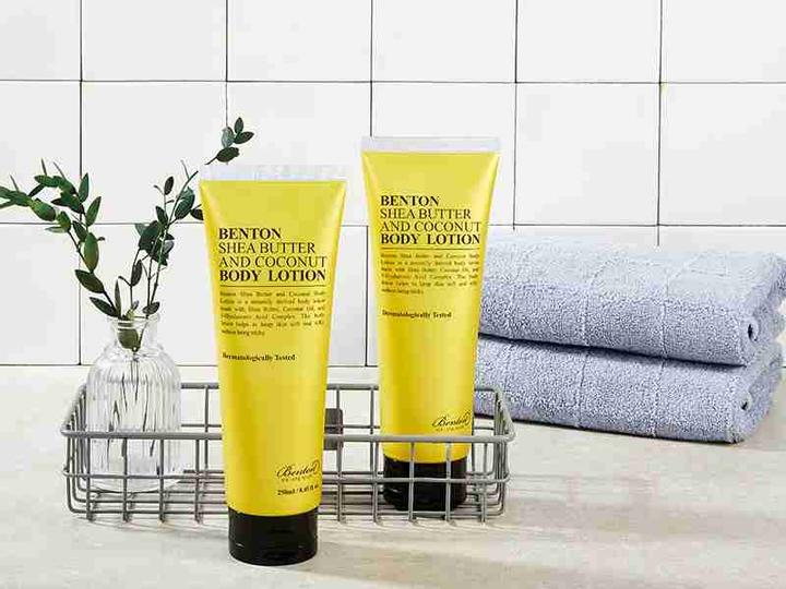 Actual product image Benton Shea Butter and Coconut Body lotion (Body cream, 250 ml)