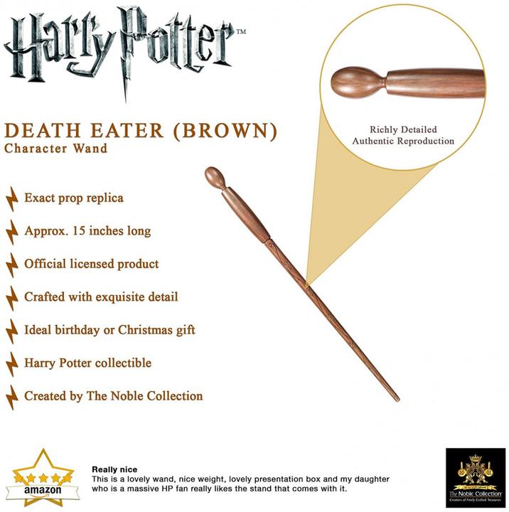 Immagine prodotto Noble Collection Bacchetta di Harry Potter Mangiamorte Versione 2 (Character Editio