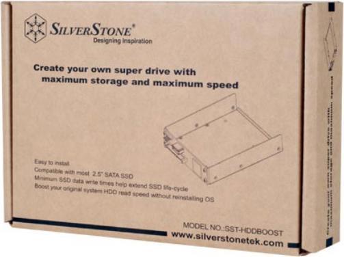 Actual product image Silverstone SST-HDDBOOST - 3.5" to 2.5" SSD Hard Drive Boost Device, nickel