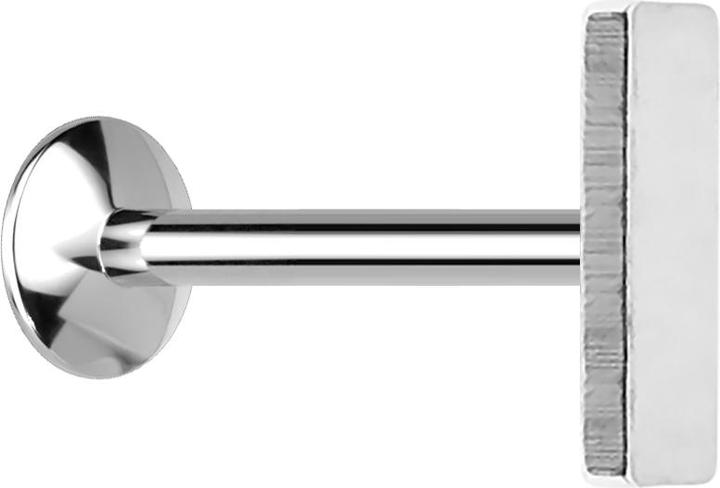 Produktbild Star Piercing Micro UFO Labret Innengewinde silber mit Balken (Chirurgenstahl 316L, ohne Messing)