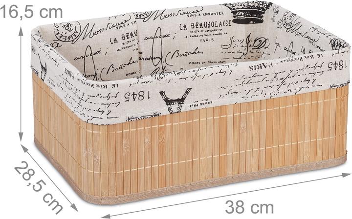Actual product image Relaxdays Storage Basket (1 x, 38 x 28.5 x 16.5 cm)