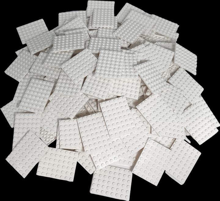 Produktbild LEGO 6x8 Platten Weiss - 500 Stueck - White Plate 3036 (3036, LEGO Zubehör)