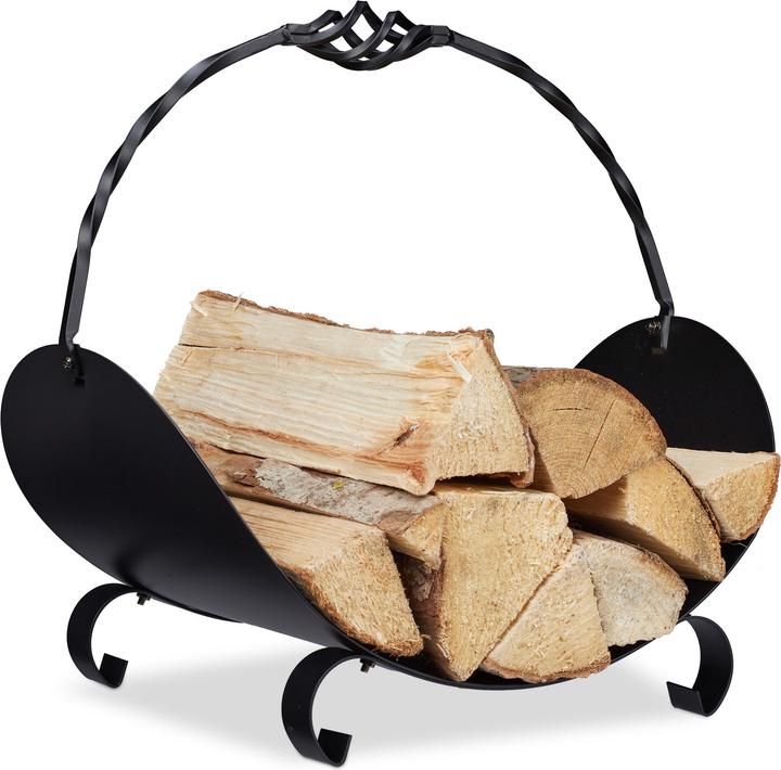 Actual product image Relaxdays Firewood basket metal (43.5 x 30 x 42.5 cm)