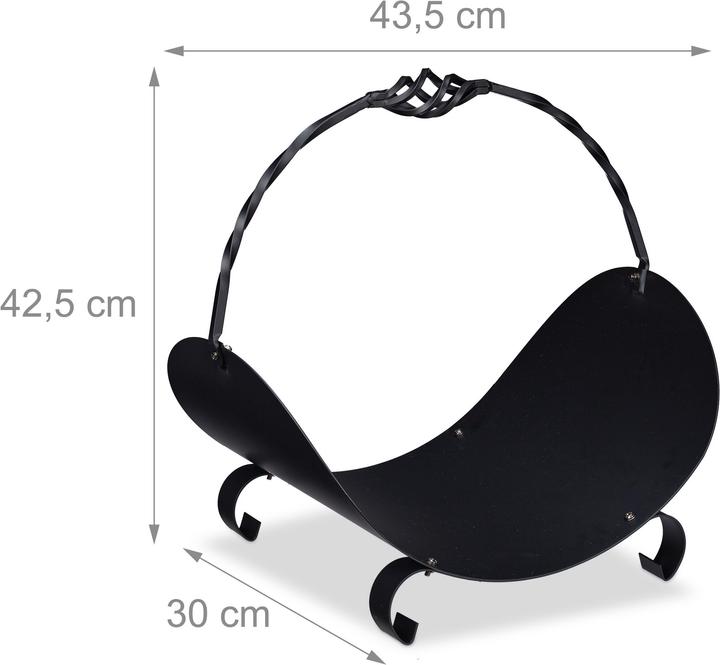 Actual product image Relaxdays Firewood basket metal (43.5 x 30 x 42.5 cm)