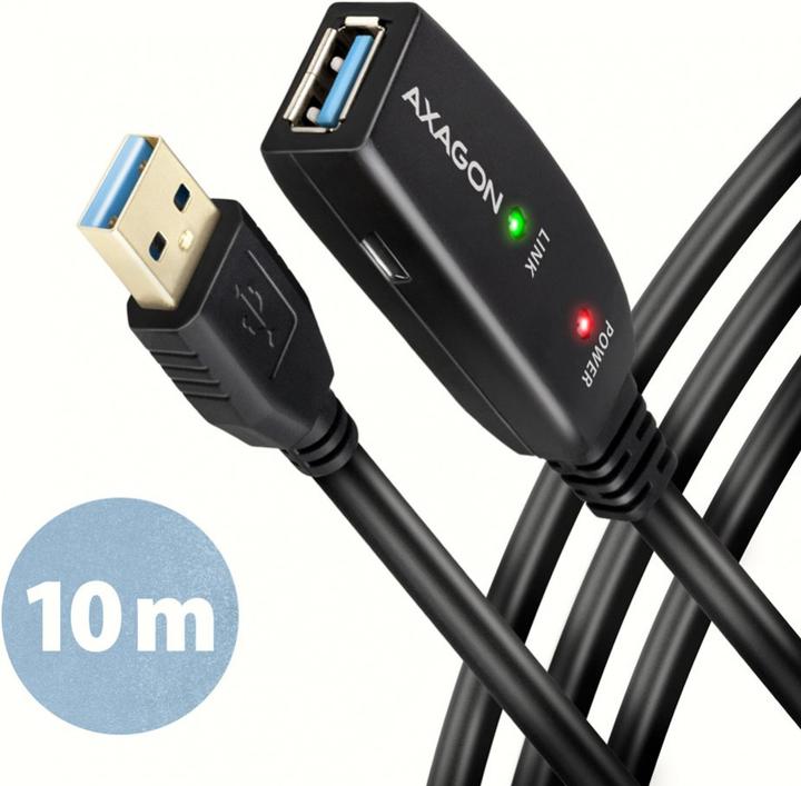 Produktbild Axagon ADR-310 USB 3.2 Gen 1 Verlängerungskabel, aktiv - 10m (10 m, USB 3.2 Gen 1)