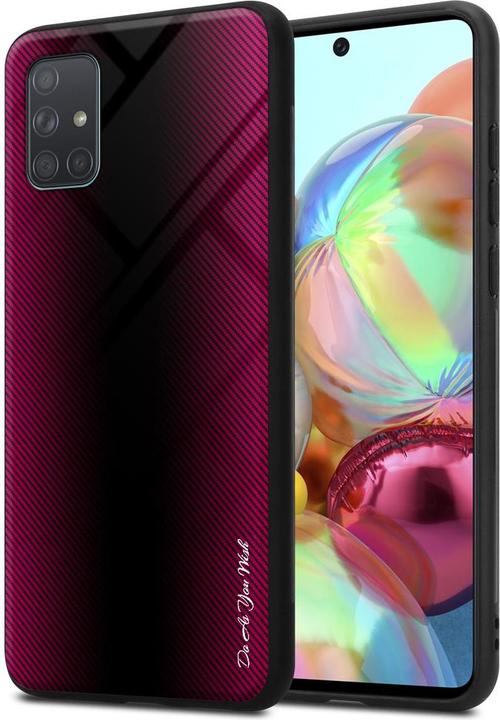 Produktbild Cadorabo TPU Gestreiftes Glas Cover (Samsung Galaxy A71)