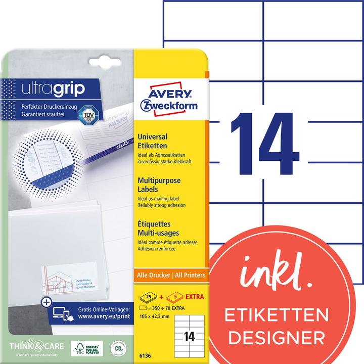 Produktbild Avery Universal-Etiketten